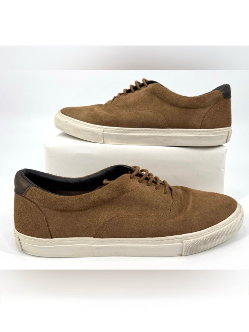 Massimo Dutti Men's Suede Sneaker‎ Tennis Shoe, Mocha Brown, Size 44